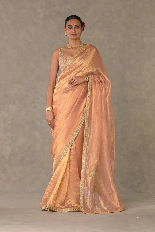 Shahi Tukda Tissue Saree w/ Blouse Piece
