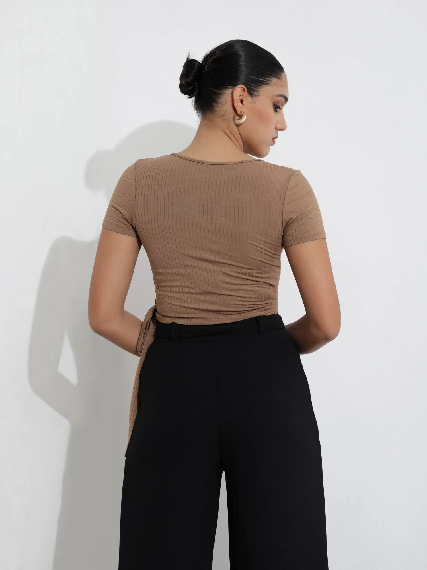 Short Sleeve Wrap Top