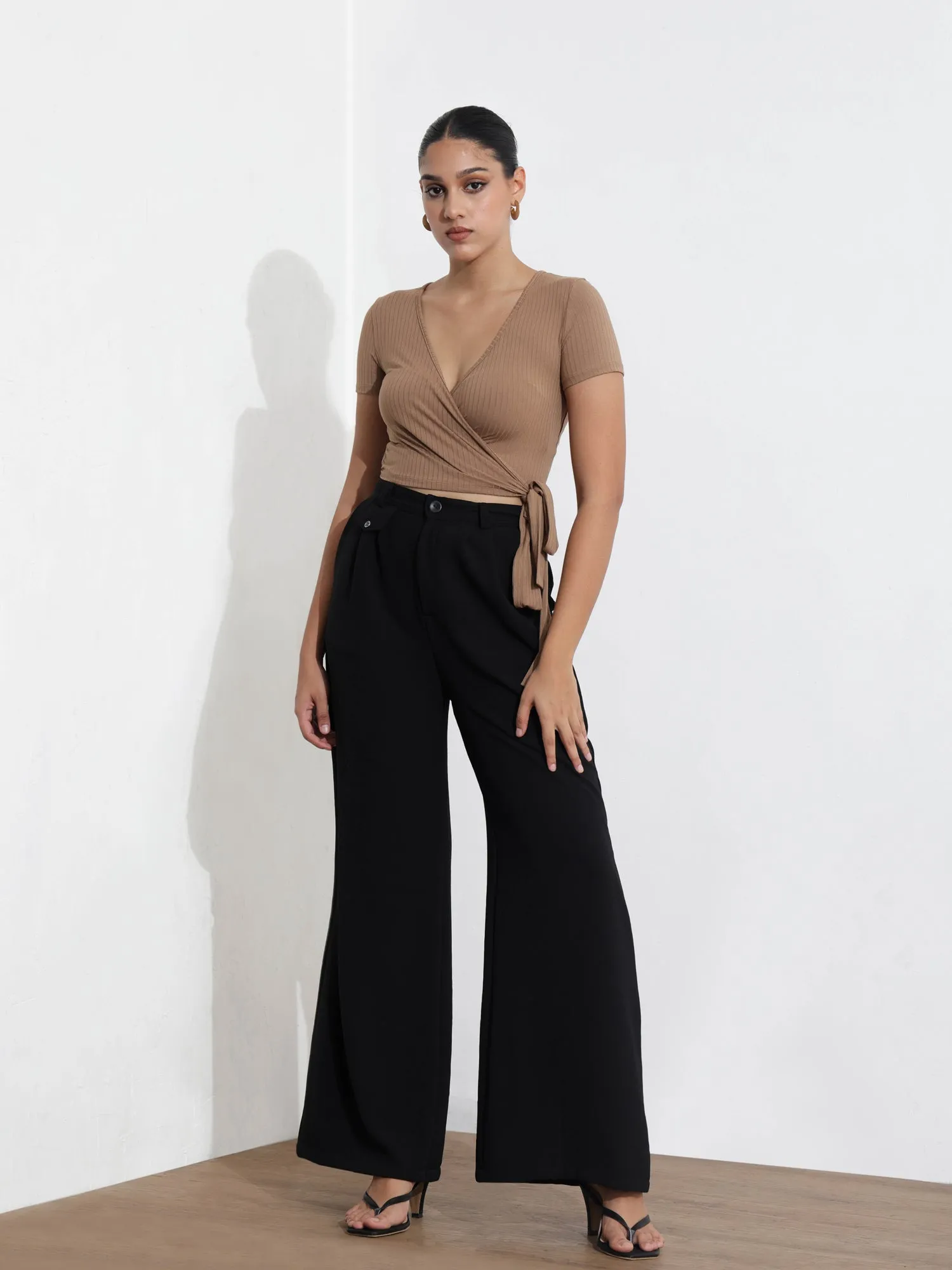 Short Sleeve Wrap Top
