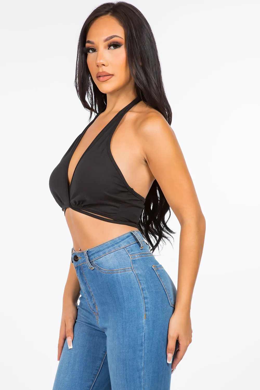 Sienna Halter Neck Crop Top