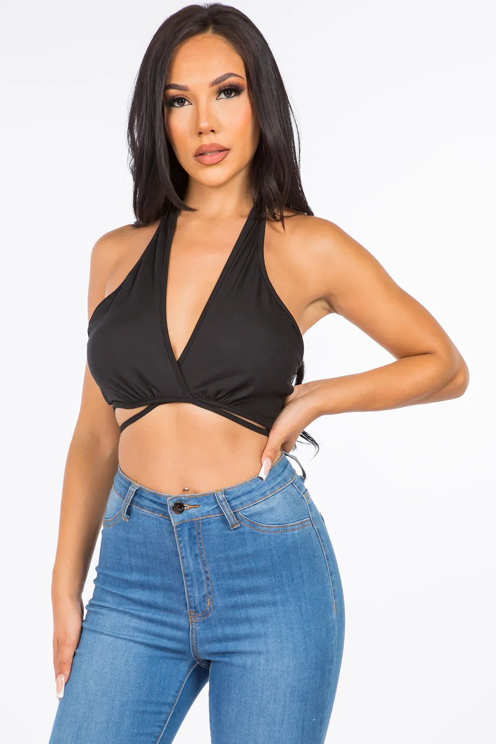 Sienna Halter Neck Crop Top