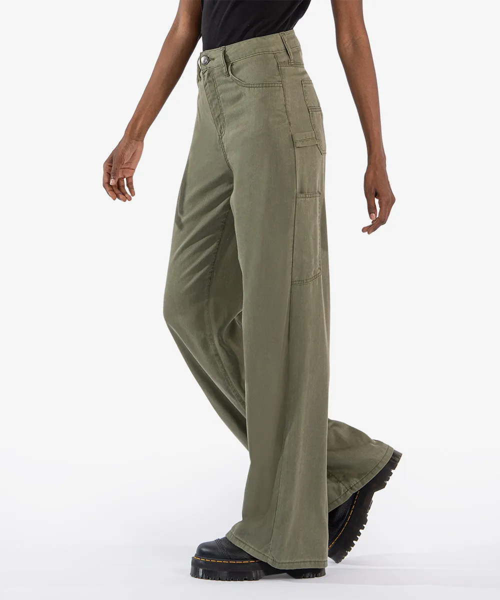 Sienna High Rise Wide Leg - Olive