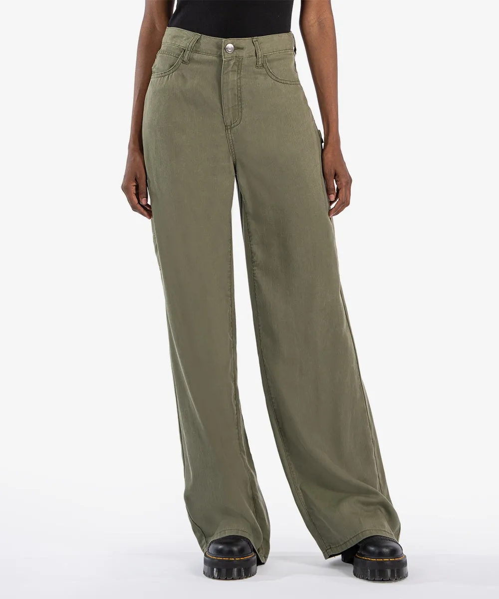 Sienna High Rise Wide Leg - Olive