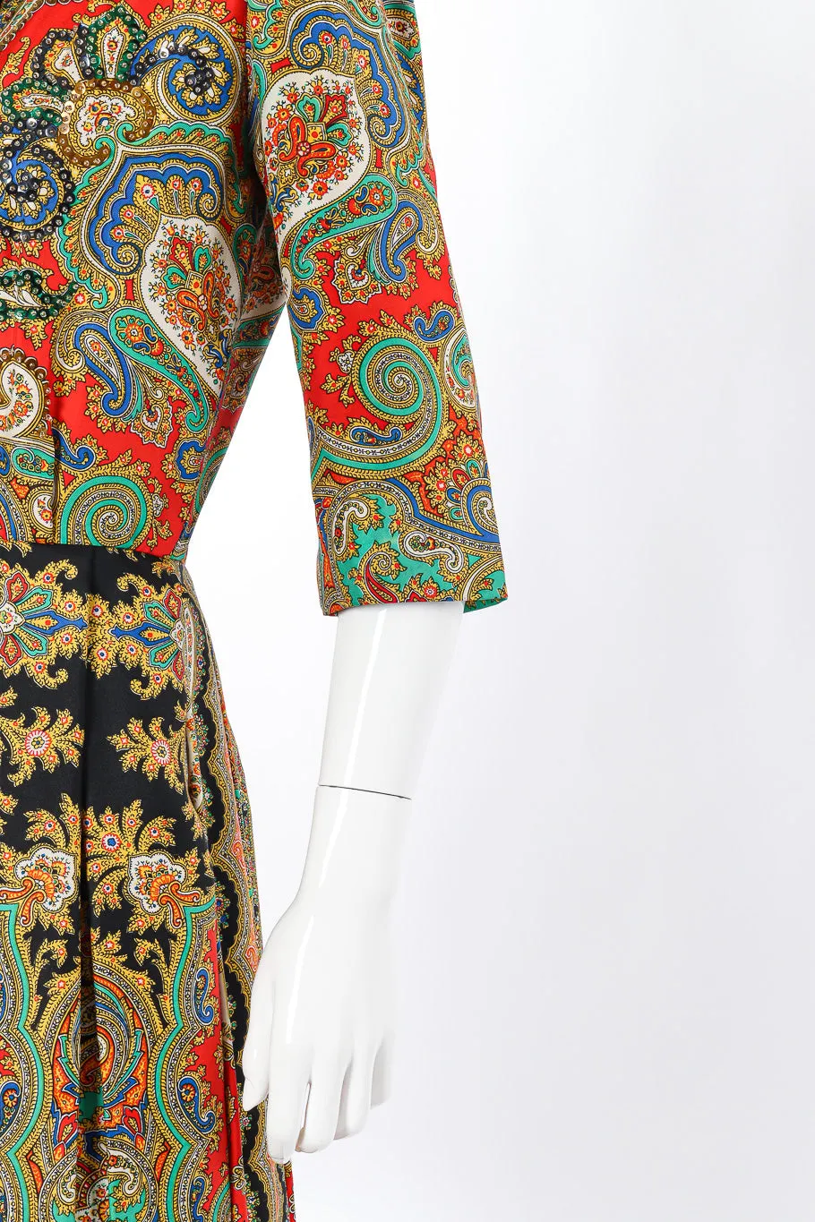 Silk Paisley Shirt Dress