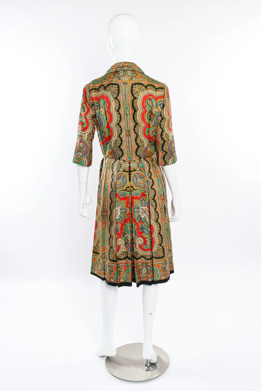 Silk Paisley Shirt Dress