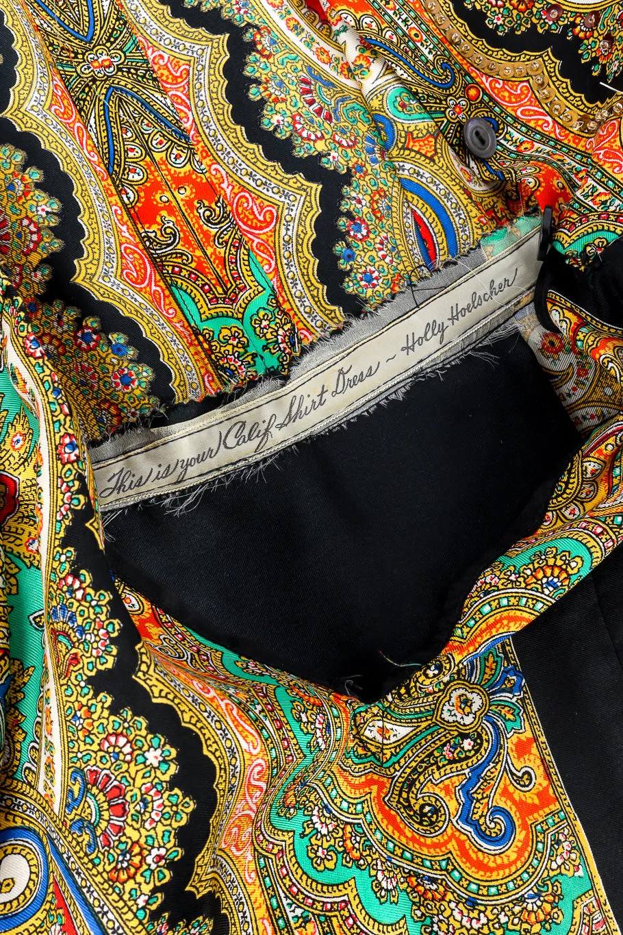 Silk Paisley Shirt Dress