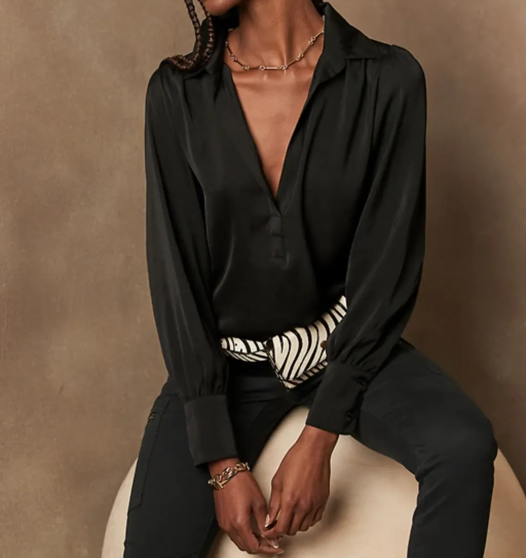 Silky Collar Blouse
