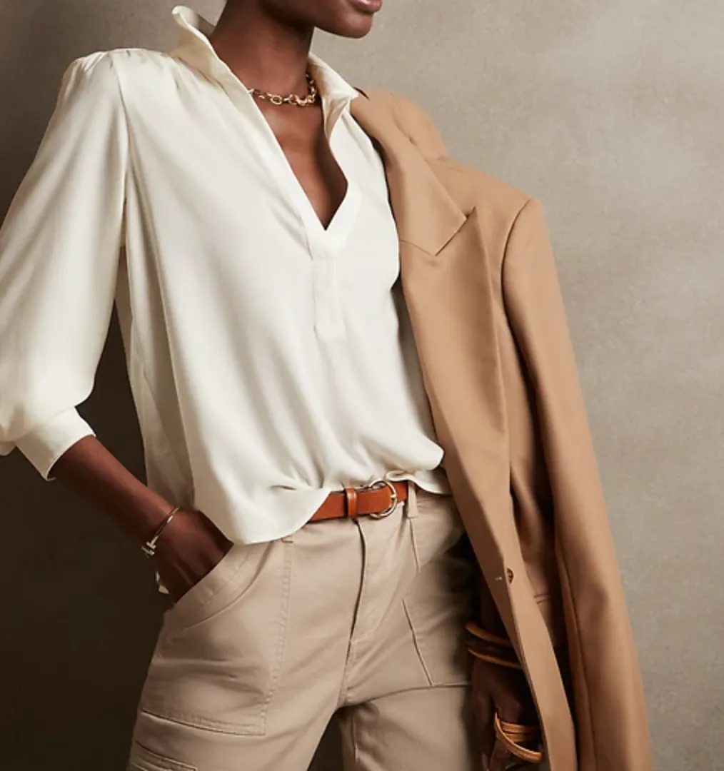 Silky Collar Blouse