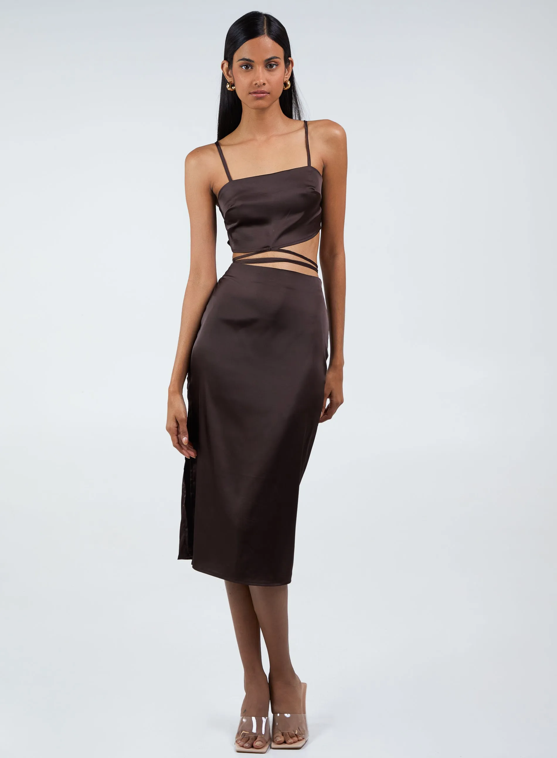 Silky Tie Wrap Cami Top