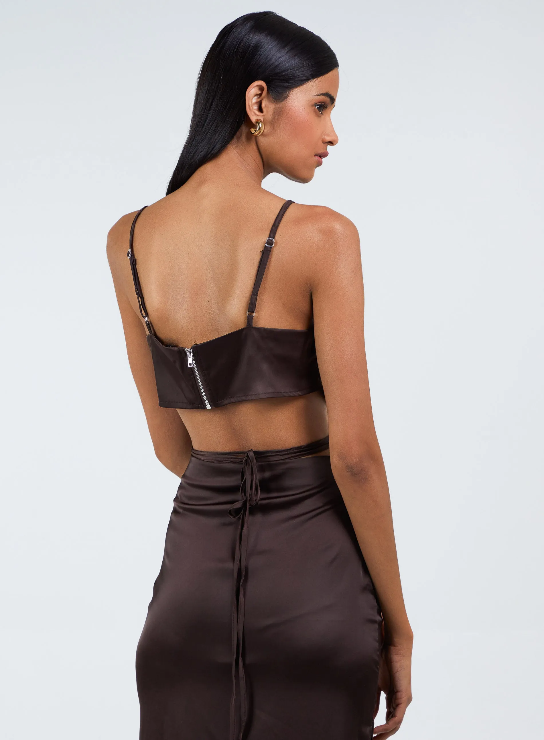 Silky Tie Wrap Cami Top
