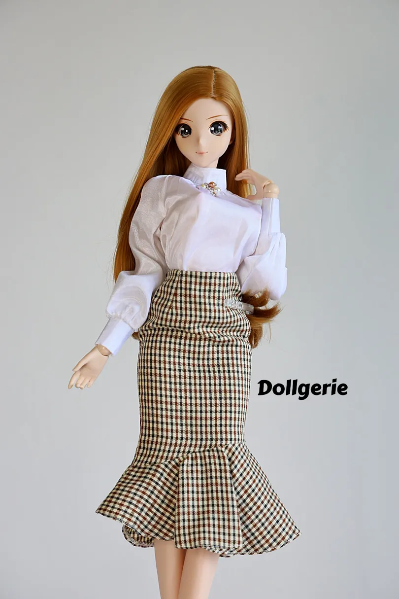 Silky White Librarian Blouse