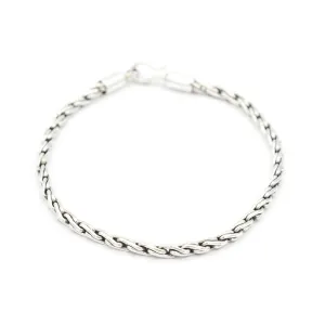Silver Chain Rope Bracelet