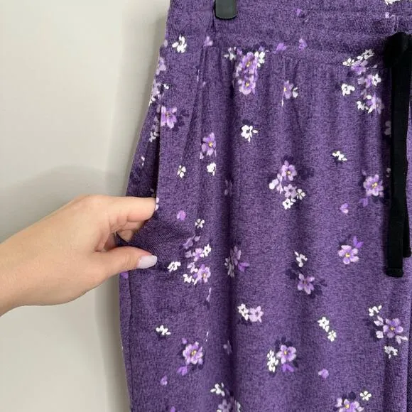 Simply Vera by Vera Wang 2 piece Purple Floral PJ Set XXL