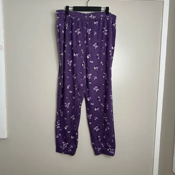 Simply Vera by Vera Wang 2 piece Purple Floral PJ Set XXL