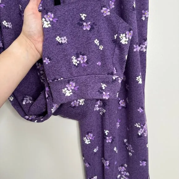 Simply Vera by Vera Wang 2 piece Purple Floral PJ Set XXL