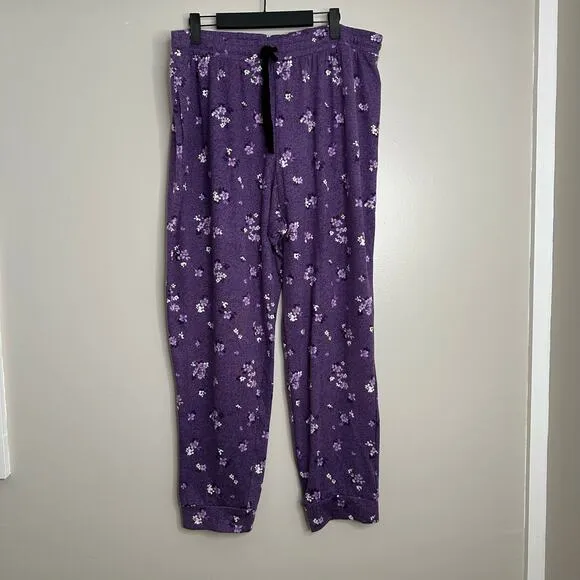 Simply Vera by Vera Wang 2 piece Purple Floral PJ Set XXL