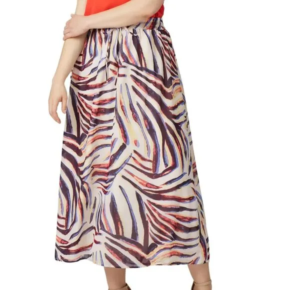 Size 22 - JUNAROSE - Multi Printed Midi Skirt Flowy Maxi Rent the Runway RTR
