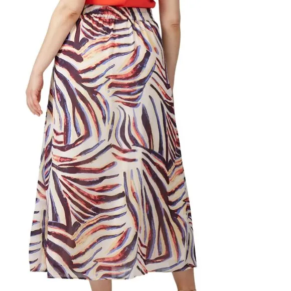 Size 22 - JUNAROSE - Multi Printed Midi Skirt Flowy Maxi Rent the Runway RTR