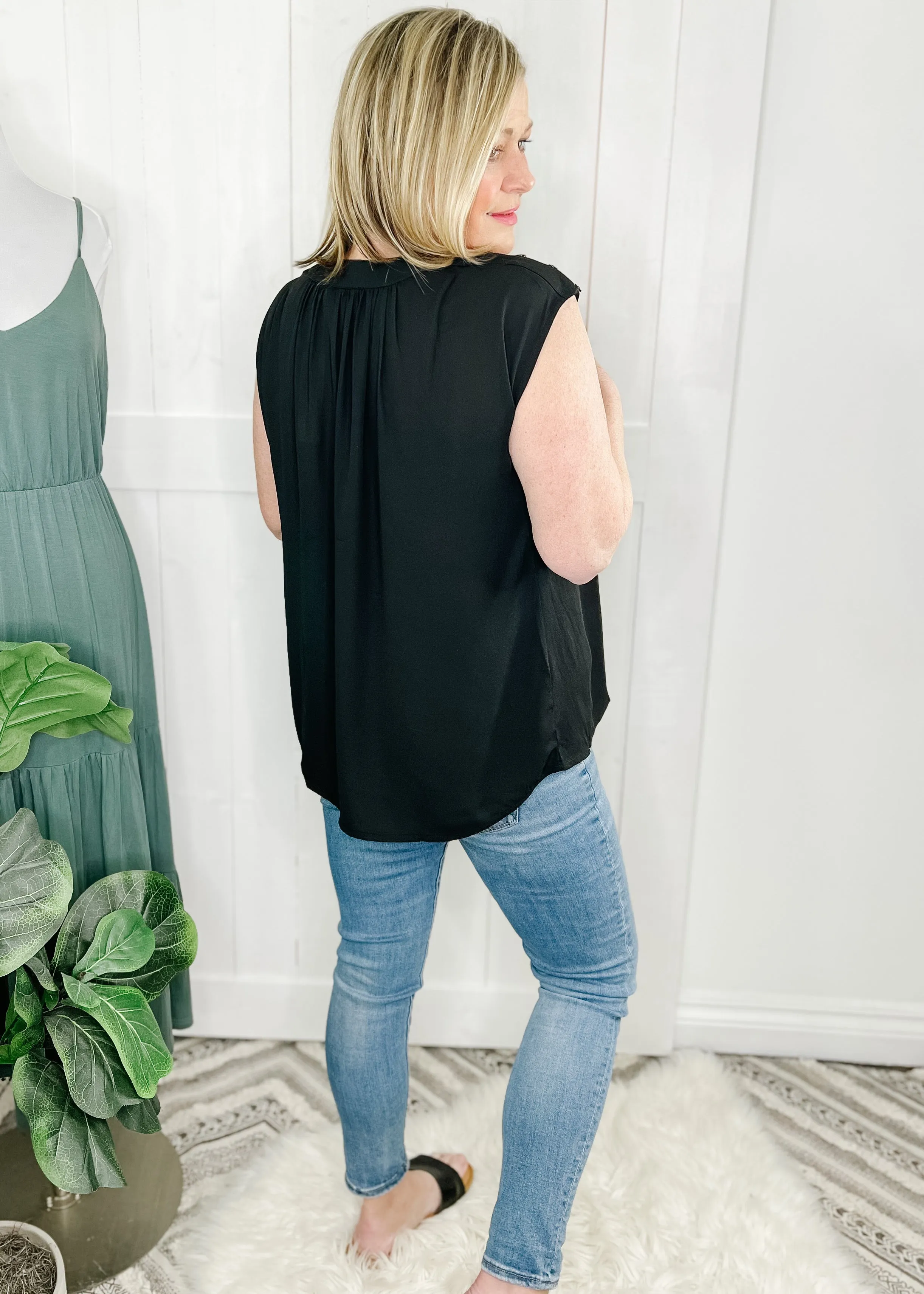Sleeveless V-Neck Top