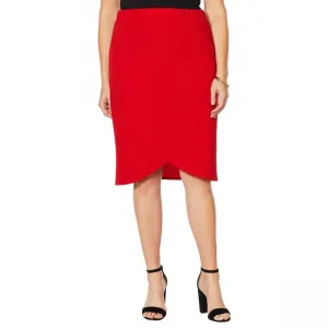 Slinky Brand Women's Luxe Crepe Tulip Pencil Skirt