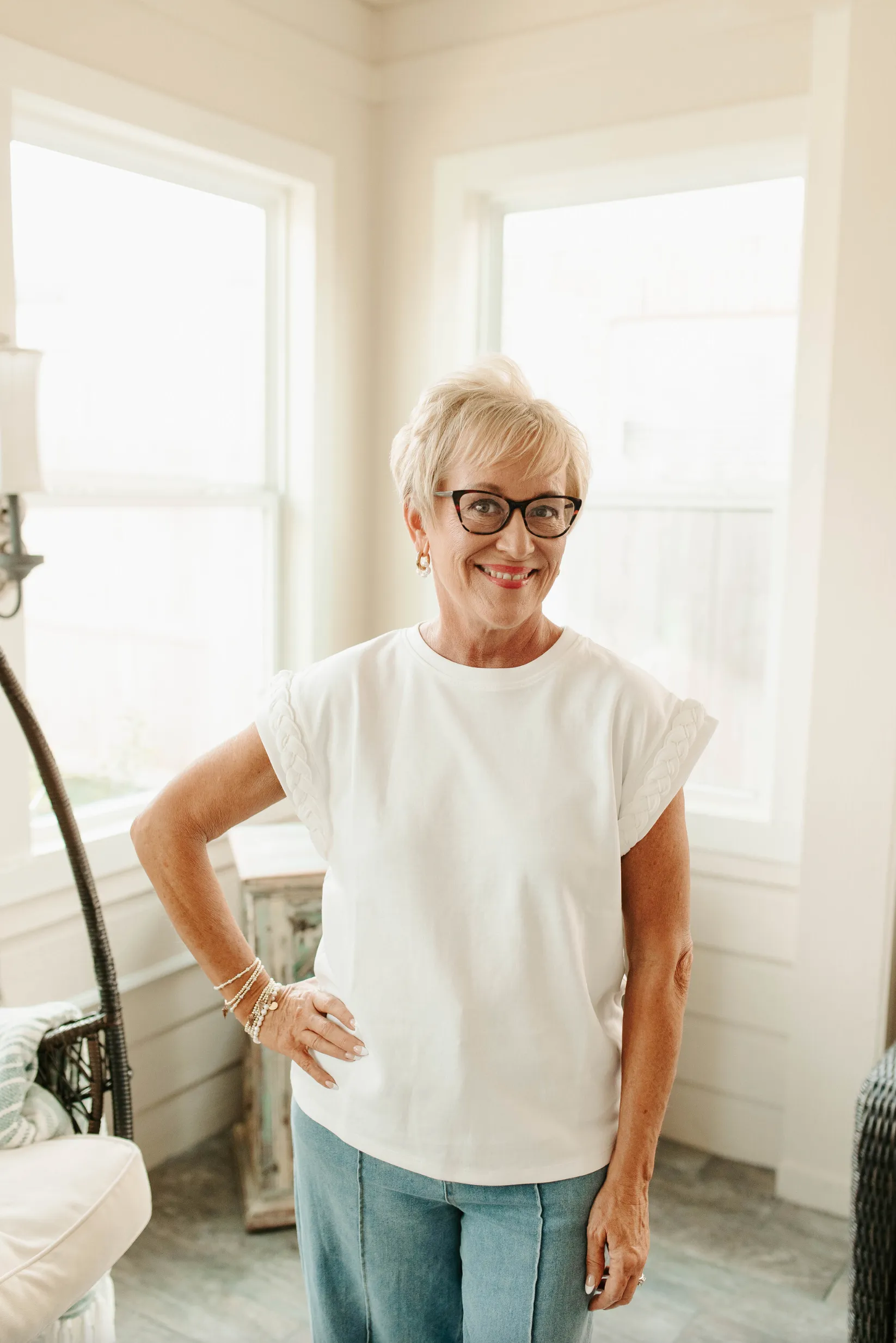Small Town Girl Top - White