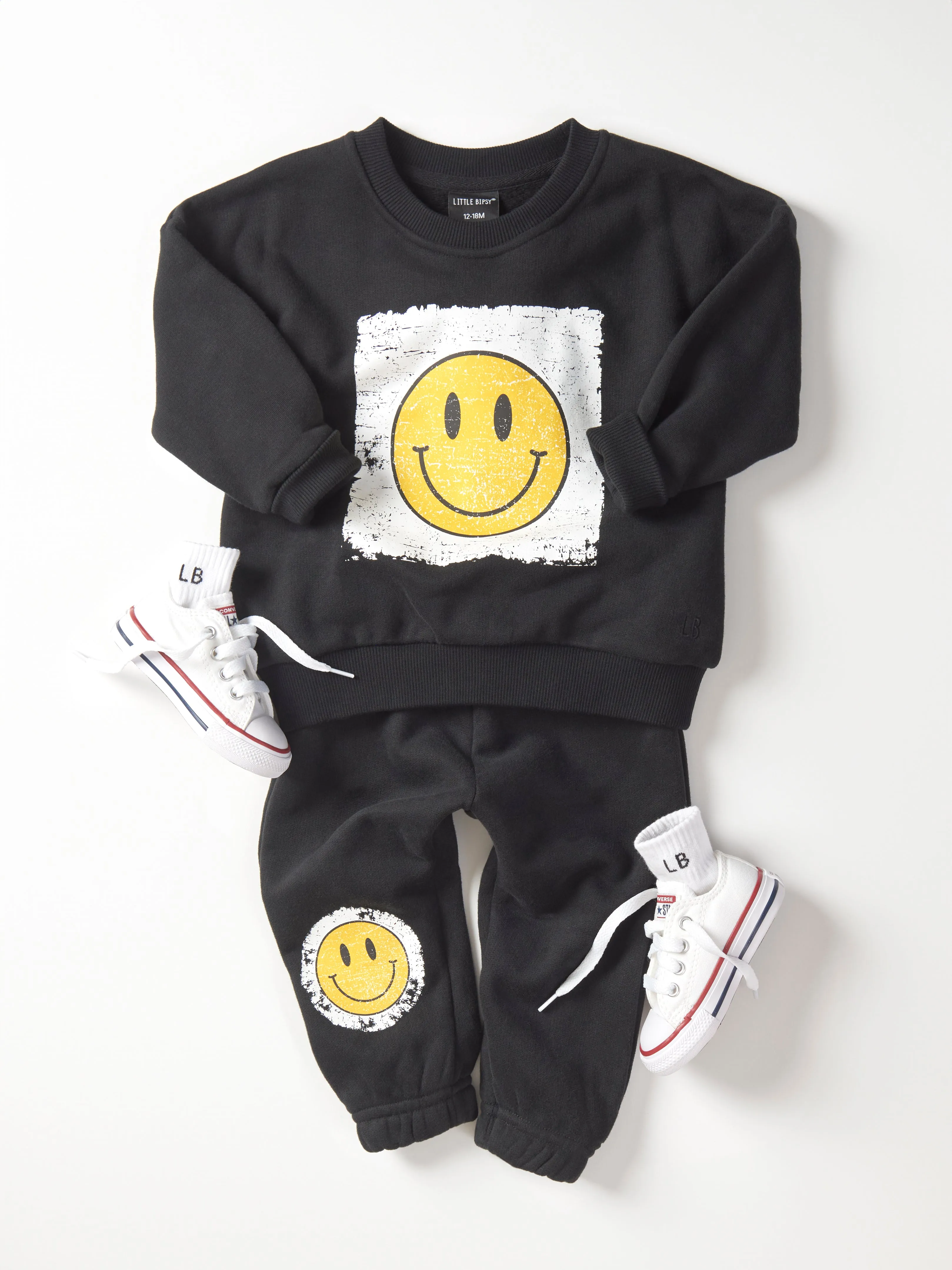 Smiley Elevated Sweatpant - Black