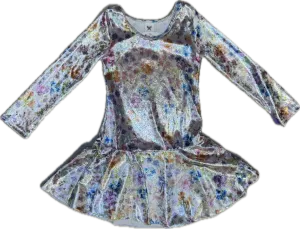 SOCIAL BUTTERFLY- Velvet Spring Floral Drop Waist Dress