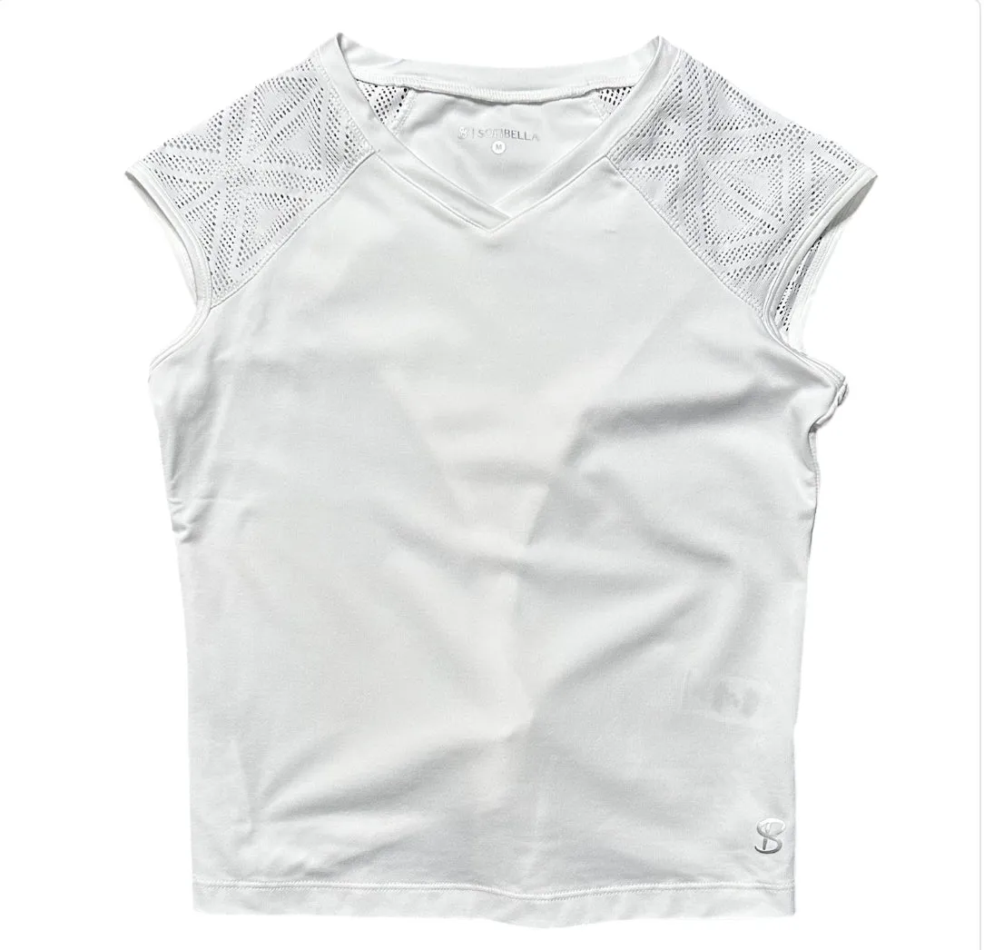 SOFIBELLA Cap Sleeve Top