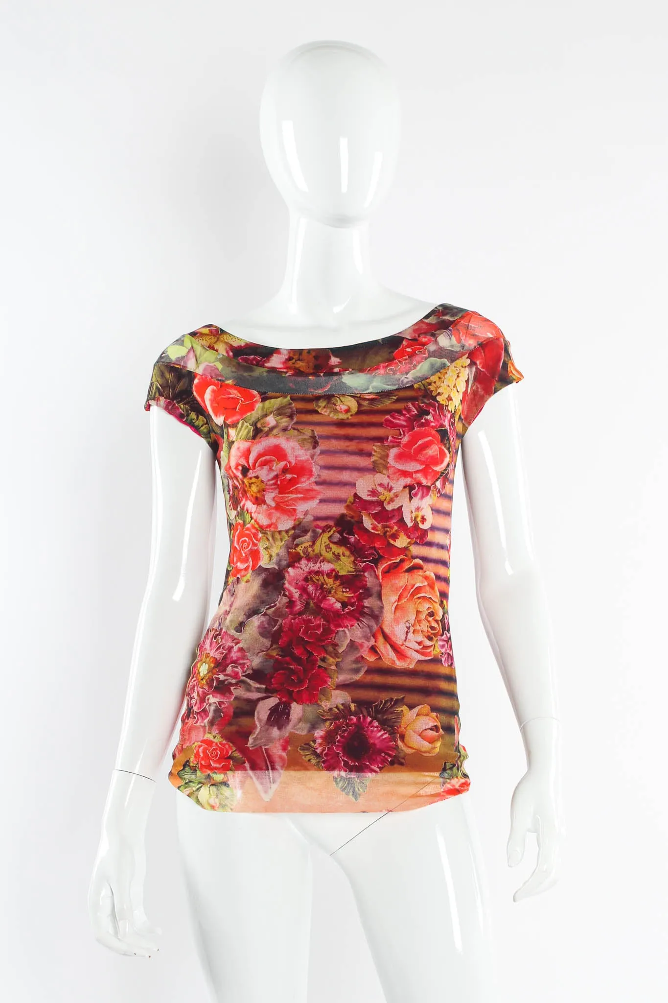 Soleil Floral Bloom Mesh Top