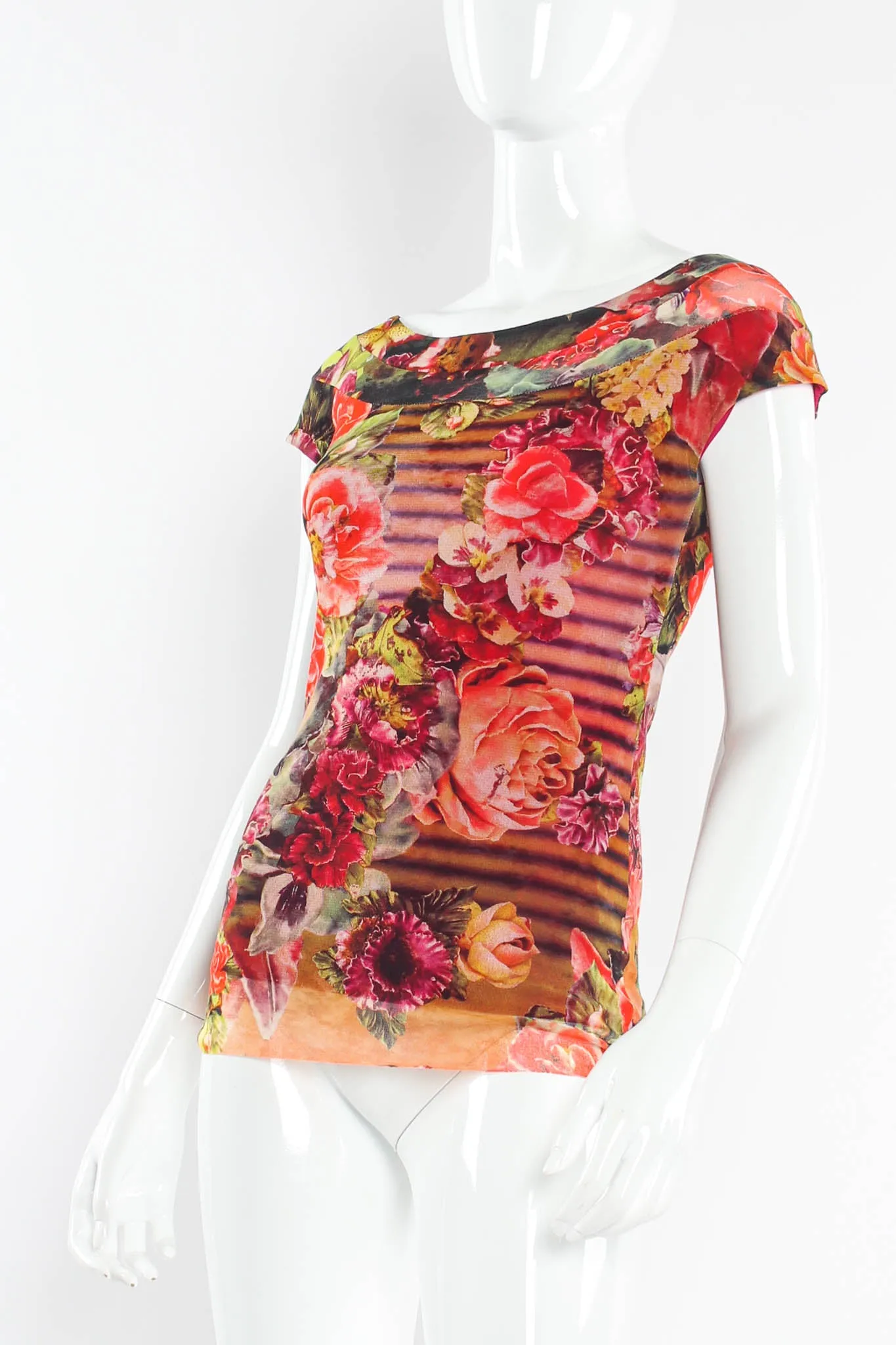Soleil Floral Bloom Mesh Top
