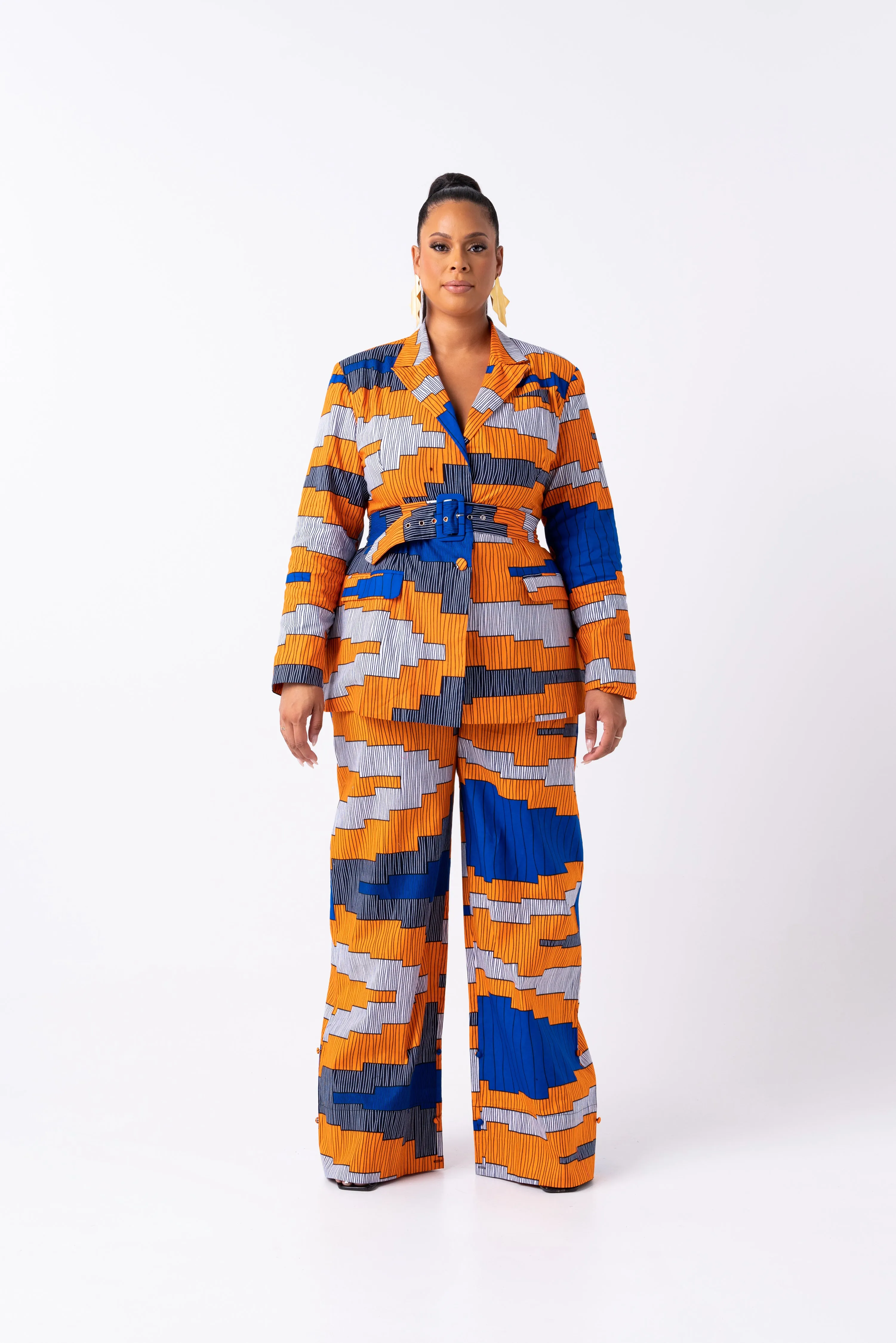 SOMIE African Print high waist trousers ( 3 LENGTH)