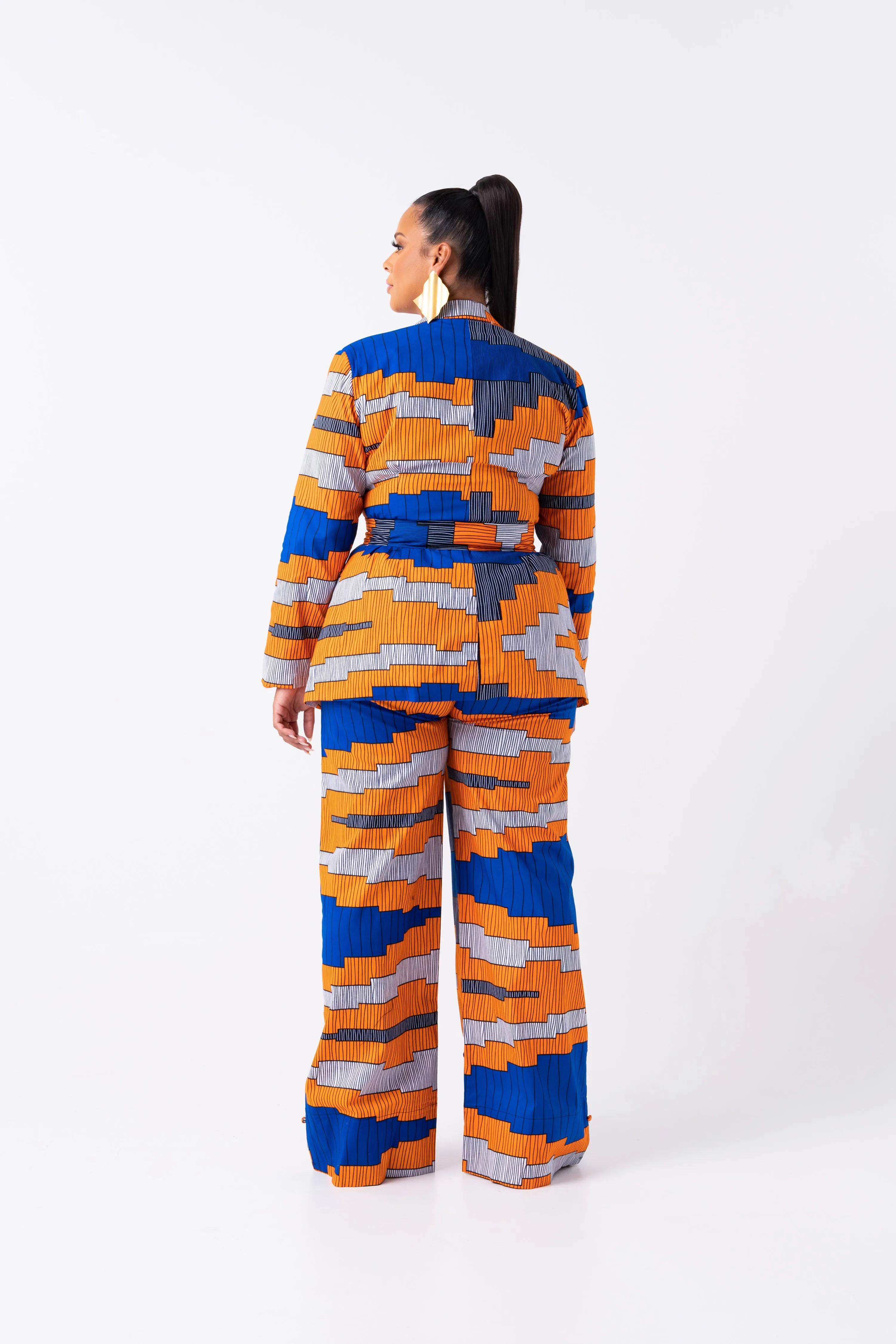SOMIE African Print high waist trousers ( 3 LENGTH)