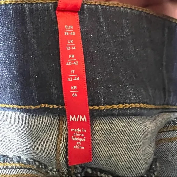 SPANX Denim Leggings Pants High Rise Blue Jean Size Medium