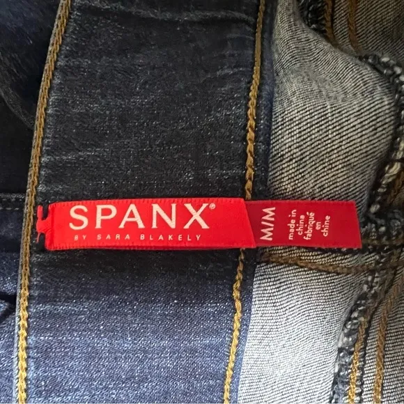SPANX Denim Leggings Pants High Rise Blue Jean Size Medium