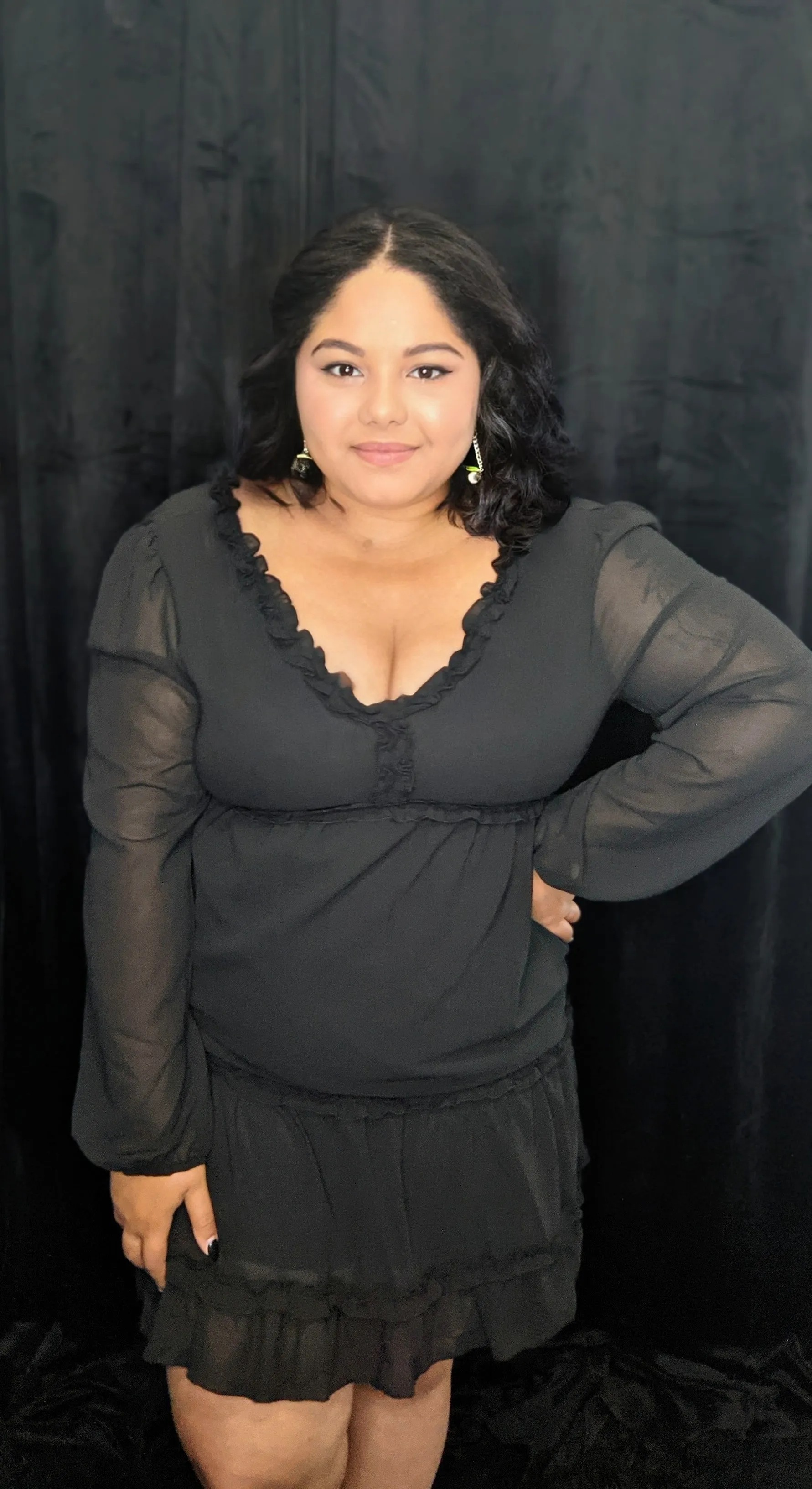Spellman Black Long Sleeve Dress