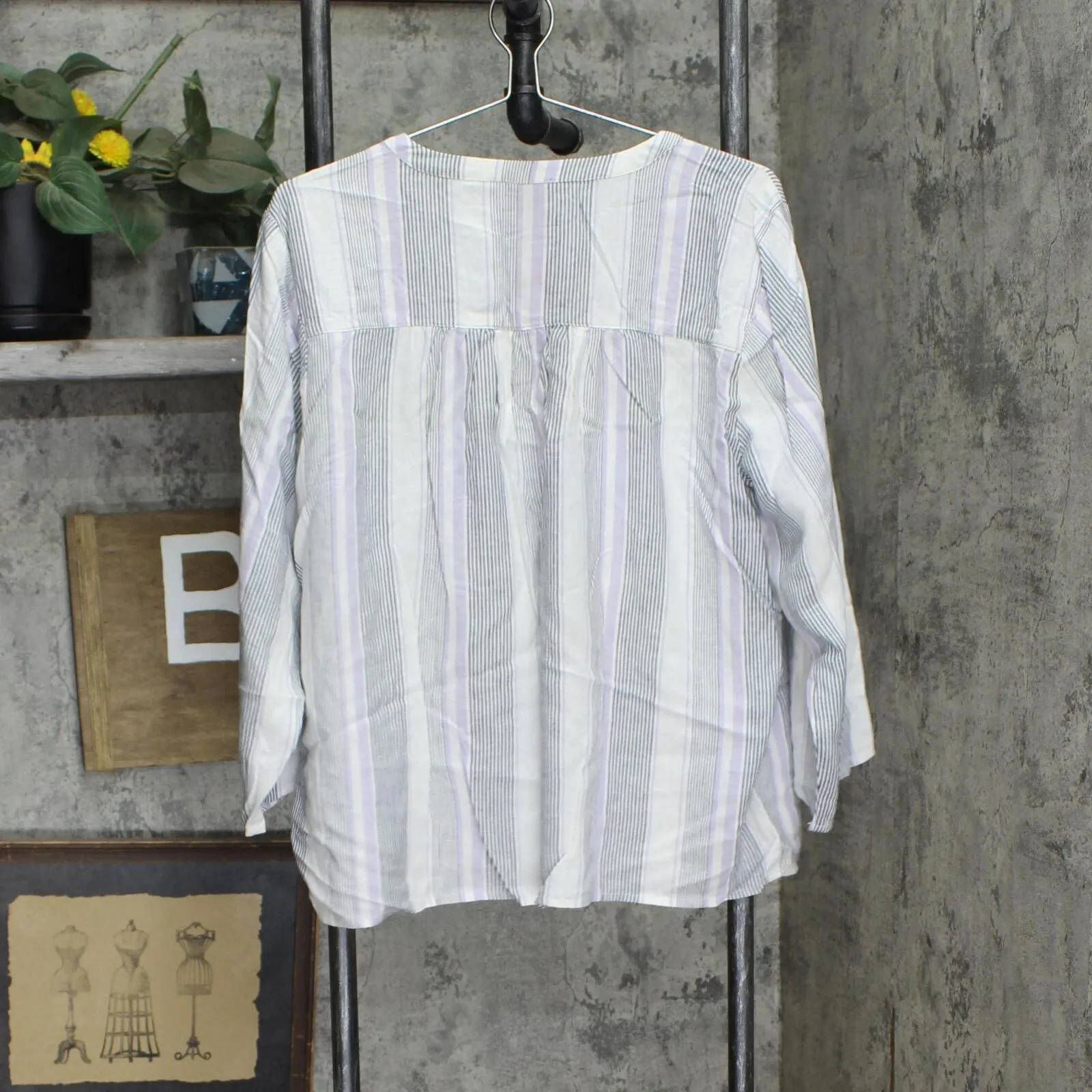 Splendid Womens Ladies V-Neck Woven Blouse Shirt 1753910