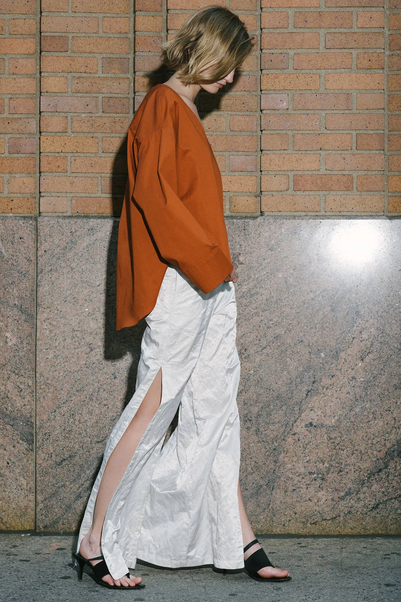 Split Seam Pants - Bone