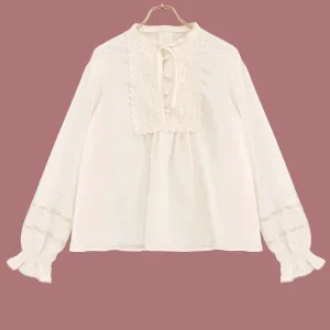 Stand Collar Pullover Blouse