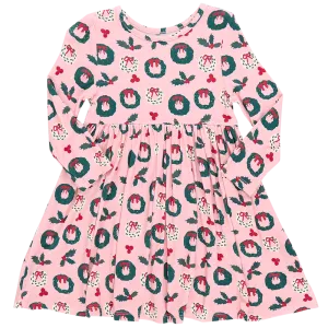 Steph Dress | Wreaths & Holly