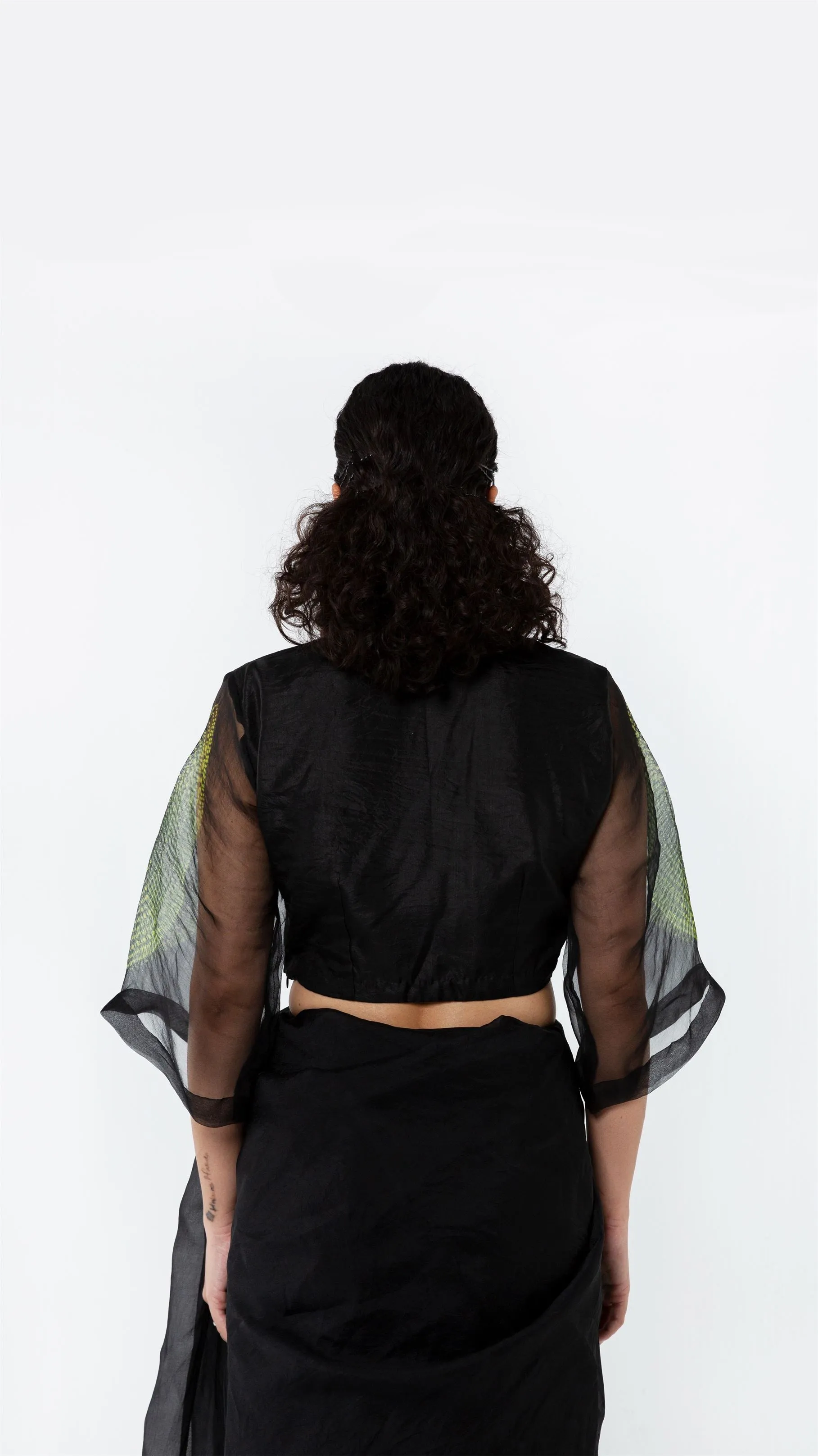 Studio Medium   I   Shibori Bonne EYE BLOUSE - BLACKPOLB 71