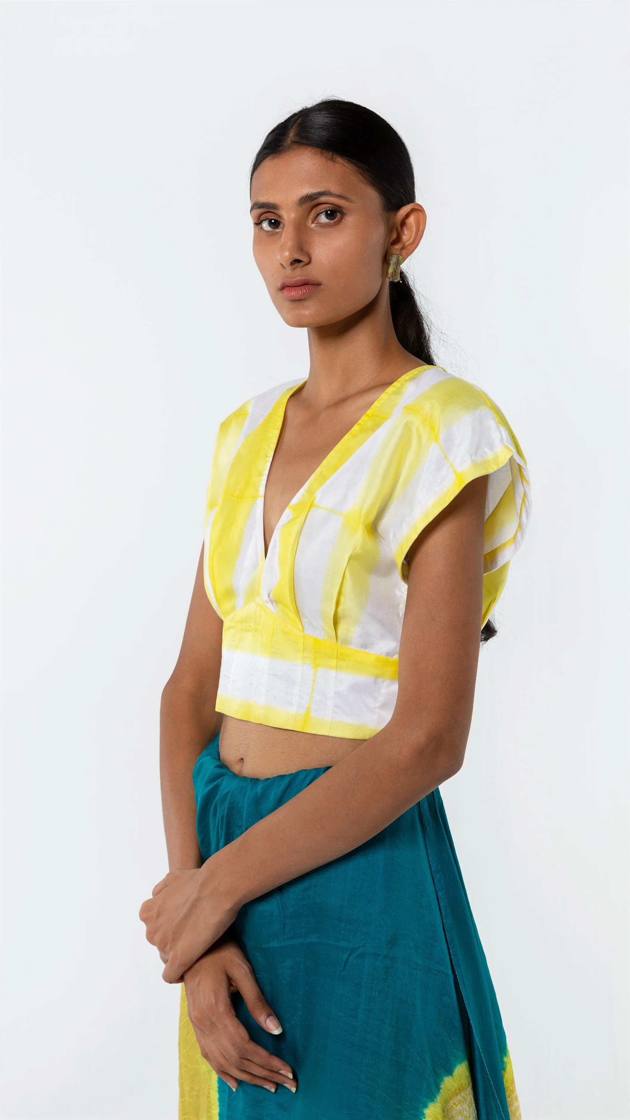 Studio Medium   I   Shibori Pauillac ITAJIME BLOUSE - YELLOWPOLB 74