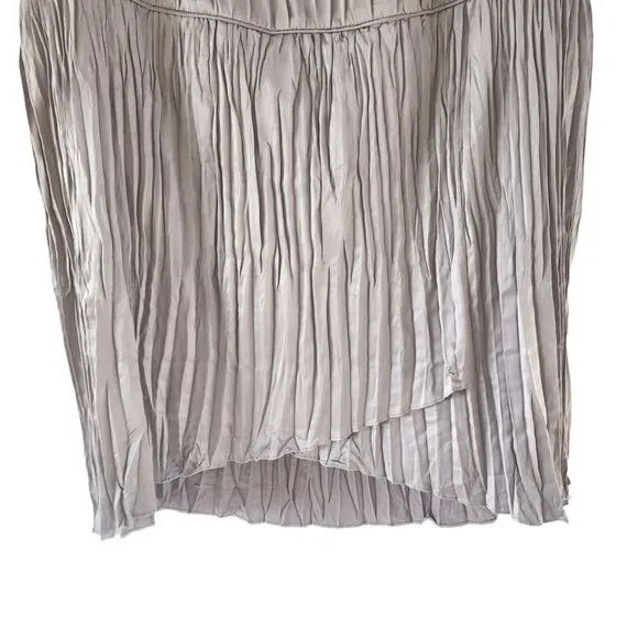Sundance Gold Pleated Side Zip Skirt Fully Lined Women Size 16
