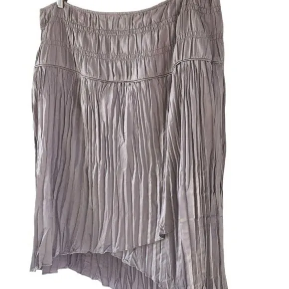 Sundance Gold Pleated Side Zip Skirt Fully Lined Women Size 16
