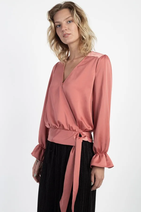 Surplice Wrap Front Top
