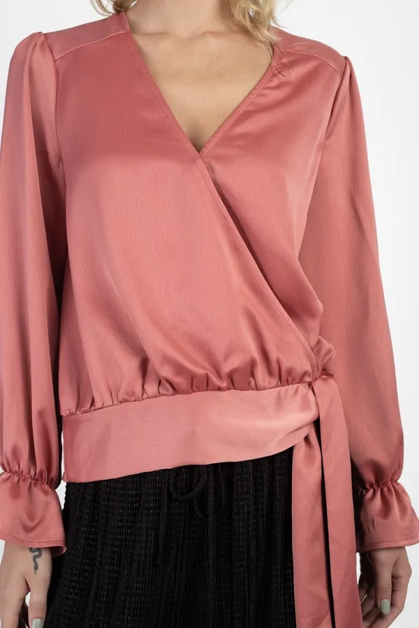 Surplice Wrap Front Top