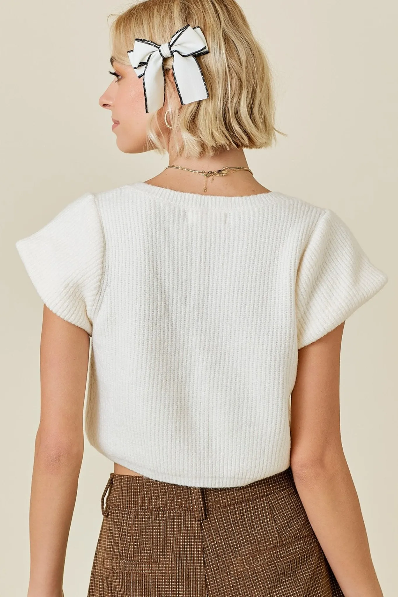 Sweater with Bubble Sleeves