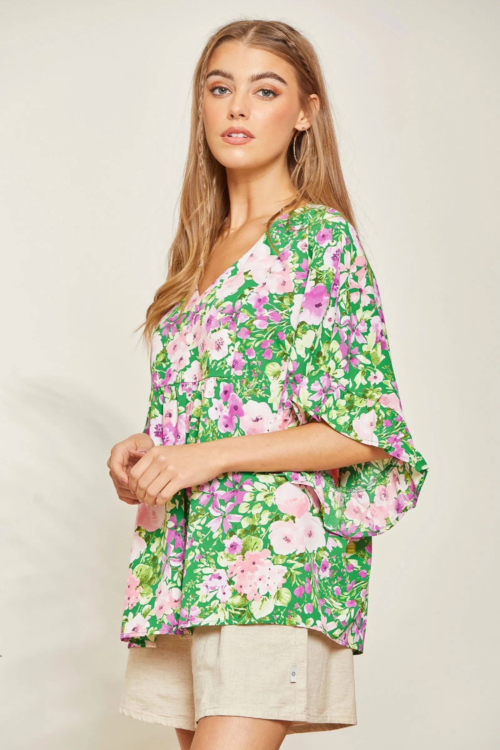 Sweet Pea Floral Poncho blouse S - 3XL * on sale *