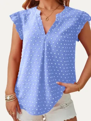 Swiss Dot Cap Sleeve Top