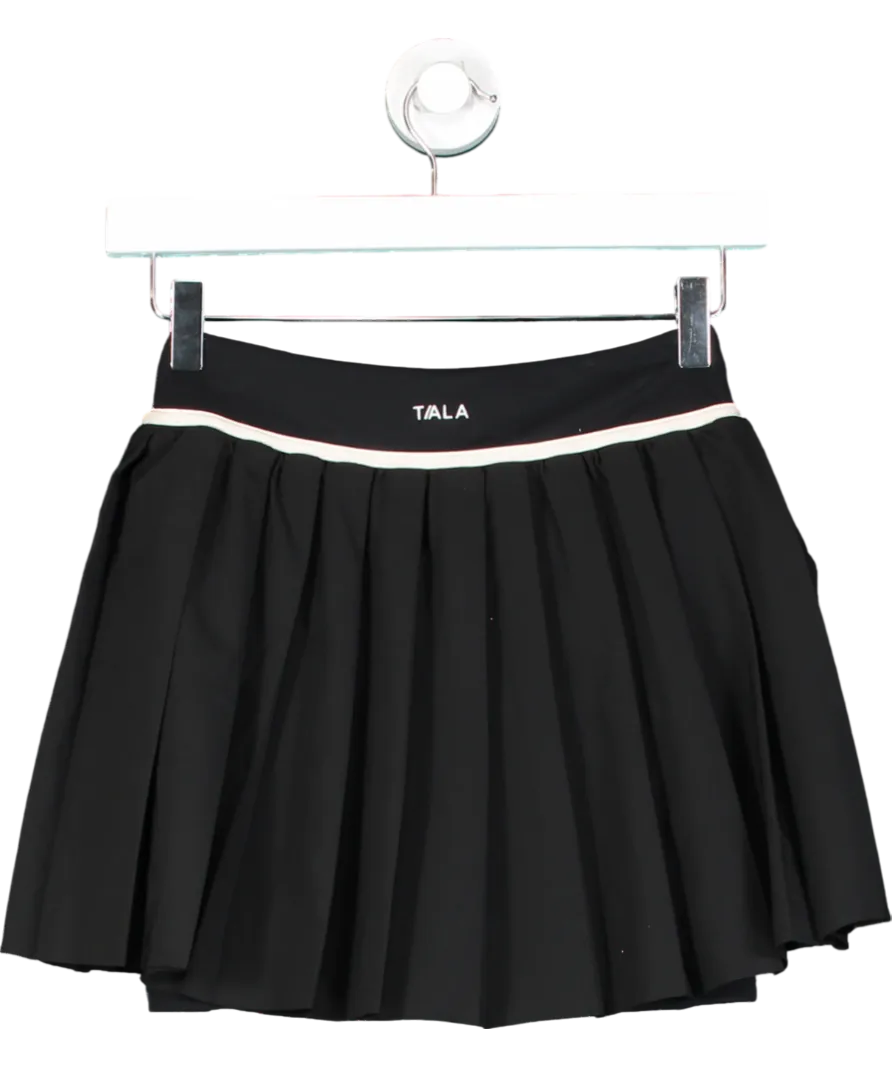 T/ALA Dayflex Pleated Tennis Skort - Shadow Black And Buttermilk UK XS