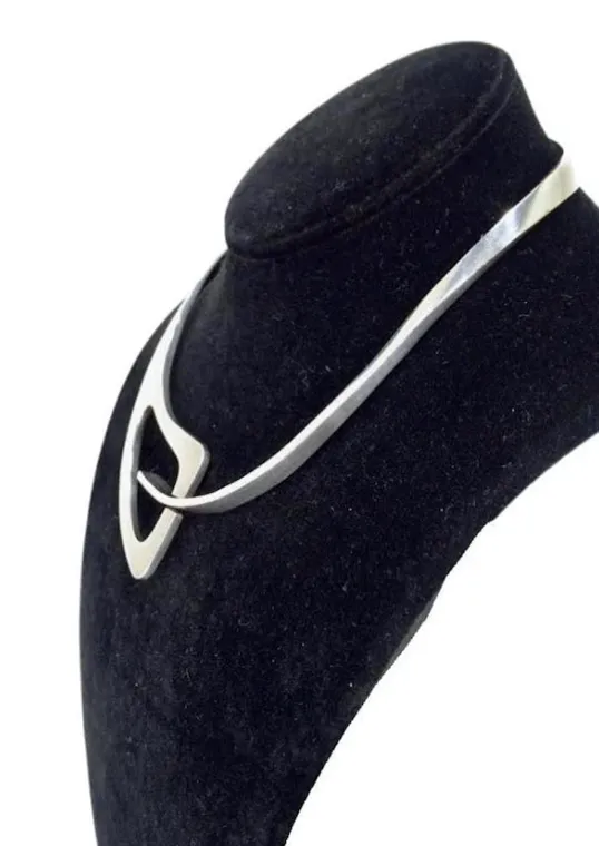 Taxco Mexico Silver Modernist Collar Choker